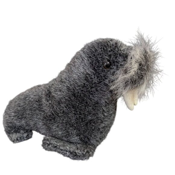 Russ Wilfred jr seal walrus plush stuffed animal gray 10" - Picture 1 of 7